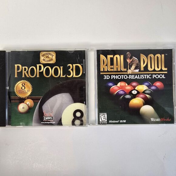 Vintage 3D Pool Simulation Games 1998 For Windows 95/98 - ProPool 3D & Real Pool - Picture 2 of 7